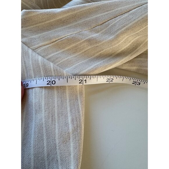 NEW! Tommy Hilfiger Womens Blazer, Suit Jacket, Light Tan White Stripes, Size 16 - Picture 12 of 14